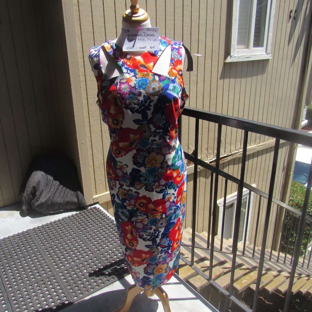 #216  NEW WOMEN'S FLORAL DRESS BY PER UNA  (SIZE 14US / 18UK)